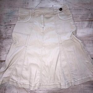 Vintage Y2K Jessica Sport Embroidered Pocket A-Line Denim Skirt Women Size 10